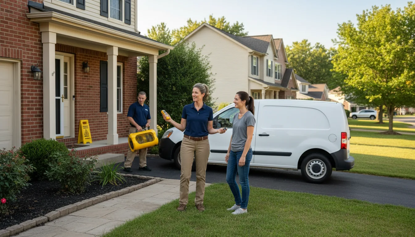 Residential water damage restoration in Walnut Cove, NC